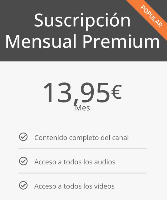 Suscripción Mensual Premium - Paloma Cabadas